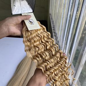 Extension de cheveux humains, meilleures ventes, vendeur vietnamien 100% de cuticules alignées, cheveux naturels droits ondulés en vrac - Product Image 3