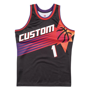 Camiseta de Baloncesto Negra Personalizada con Nombre, Sublimada, de Malla, sin Mangas, Transpirable, para Hombre, para Todas las Temporadas - Product Image 2