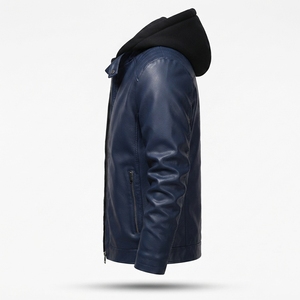 Blouson de moto d'hiver pour homme, style course imprimé, coupe ample, coupe-vent, séchage rapide, en cuir personnalisé - Product Image 6