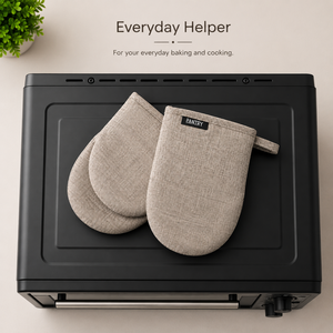 Premium Cotton Mini Oven Mitts 14x22 cm | Heat Resistant Kitchen Gloves <b>Pot</b> <b>Holders</b> for Baking Cooking BBQ Microwave & Hot Dishe - Product Image 2