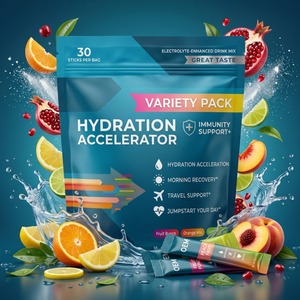 OEM ODM Marca Privada Personalizada, Mezcla de Bebida Electrolítica Hidratante, Paquete Variado de 30 Sobres, Suplemento Deportivo - Product Image 4