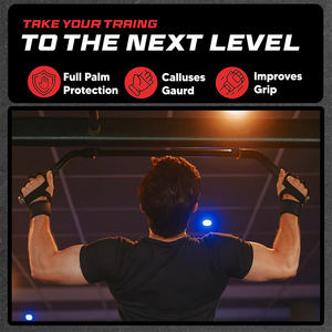 Guantes de Levantamiento de Pesas Ventilados, Guantes de Entrenamiento para Hombres y Mujeres con Muñequeras Integradas, Guantes de Gimnasio sin Dedos para Hombres - Product Image 6