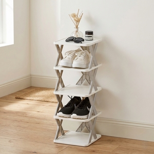 Space-saving modern PP vertical entrance multi-layer high narrow <b>shoe</b> <b>rack</b> - Product Image 5