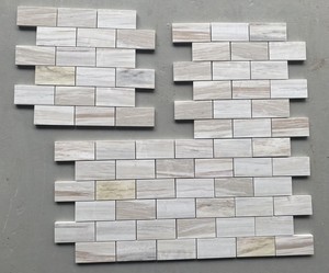 Mosaico de Mármol Blanco con Acabado Madera, Diseño Moderno Amalfi, 8mm de Grosor, Resistente al Agua, Ecológico, 5 Años de Garantía, para Paredes Interiores - Product Image 2
