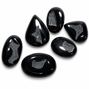 Piedra Preciosa Suelta de Ágata Druzy Negra para Joyería, Regalo para Novia, Creaciones Rida, Certificación IGI, Formas Variadas, Tamaños de 4mm a 25mm - Product Image 2