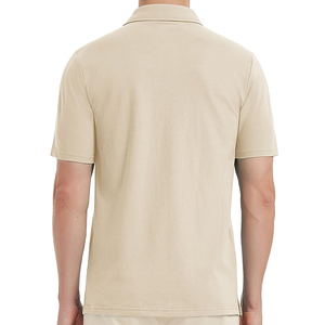 Polo de Manga Corta para Hombre, Color Rosa Sólido, Tejido Piqué, Estilo Casual, Corte Regular, Diseño con Botones, Moda 2026, Alta Calidad - Product Image 5