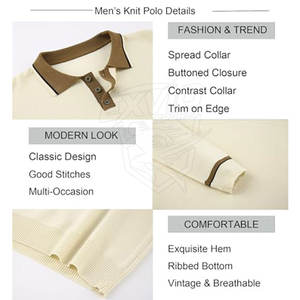 Chemises polo respirantes pour hommes à manches longues avec logo personnalisé imprimé – Meilleur design 2026 - Product Image 5