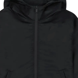 Veste Softshell Unisexe Noire Légère Imperméable Coupe-Vent à Capuche avec Doublure Polaire Microfleece et Fermeture Éclair Imprimée - Product Image 5