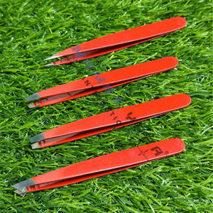 Pinzas de Cejas de Acero Inoxidable al por Mayor, Personalizadas, de Lujo, Duraderas, Ligeras, con Punta Inclinada de Metal Grueso, Marca Privada - Product Image 4