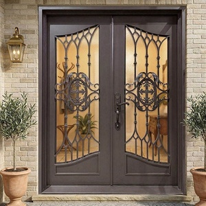 Royal Luxury wrought iron main gate – Modern design, <b>swing</b>-opening style, rust-resistant and waterproof finish, easy to use. - Product Image 3