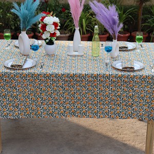Printed Cotton Linen <b>Tablecloth</b> <b>Square</b> Classic Plant Pattern Outdoor Washable Table Cover - Product Image 4
