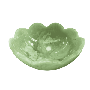Bol de service en résine en forme de fleur rose, plat décoratif pour fruits, bord festonné poli, vaisselle - Product Image 6