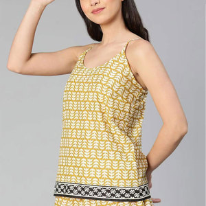 Comfortable Soft Lounge Wear <b>Women</b> Sleeveless Shorts Set Whole Sale Prince Top Arrival <b>Women</b> Shorts Set - Product Image 2