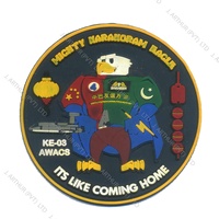 Patch en caoutchouc Logo Patches en silicone en relief 3D PVC Badges avec crochet et boucle