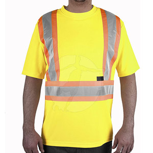 T-shirt de sécurité à bandes réfléchissantes en polyester de qualité supérieure, coupe confortable, haute visibilité, fourni par l'usine - Product Image 3
