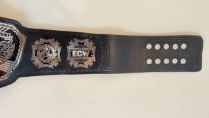 Ceinture de championnat ECW World Wrestling Entertainment, design en métal plaqué or léger, sangle en cuir PU noir MMA, unisexe - Product Image 2