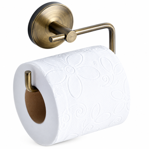 Porte-rouleau de papier toilette mural de luxe moderne en laiton massif, finition or brossé, robuste, pour hôtels et ensembles de quincaillerie - Product Image 6