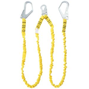 Cordino di Sicurezza in Alluminio da 38mm, Protezione Anticaduta 6ft, 2 Ganci a Scatto in Acciaio, Cintura di Sicurezza Retrattile per Esterni/Interni - Product Image 1