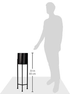 Jardinières en métal avec support pour plantes, base ronde noire, support de pot de fleurs pour intérieur et extérieur, support de jardinière en métal haut pour salon - Product Image 2