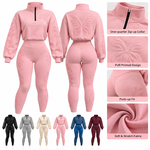 Ensemble de vêtements de sport slim pour femmes – Tenue de yoga, de fitness et de loisirs personnalisable avec logo - Product Image 1