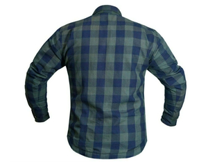 Fully Aramid Lined Premium Style Black And Grey Color Fully Lined Flannel Motorcycle Cut Proof Aramid Lining <b>Shirts</b> For Men - Product Image 2