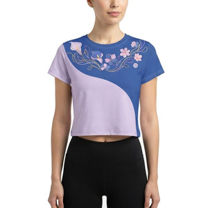เสื้อยืดครอปท็อปผู้หญิงสวมใส่ง่าย วัสดุเนื้อนุ่ม แขนสั้น คอกลม เสื้อผ้าฤดูร้อนเรียบง่ายสำหรับสวมใส่ทุกวันและชุดลำลอง - Product Image 1