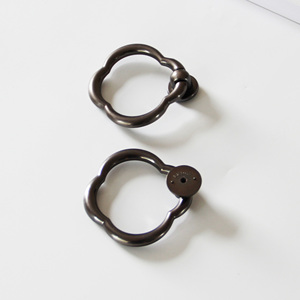 Premium Quality Zinc Alloy Flower Drop Pull Handle Elegant <b>Black</b> Vintage <b>Knobs</b> for Kitchen Cabinets Nightstands Bathroom - Product Image 5