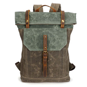 <b>Canvas</b> Laptop <b>Backpack</b> Unisex Vintage Style Softback with Buckle Closure Shoulder Straps Water Resistant 20-39L - Product Image 1