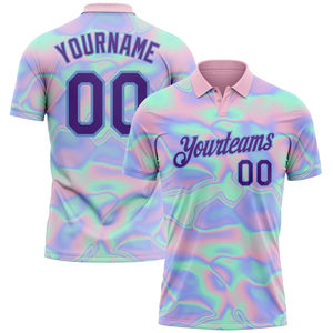 Camiseta Deportiva Personalizada con Logotipo, Tipo Polo, Sublimada, Tie Dye, de Secado Rápido, para Golf, a Precio Económico - Product Image 2