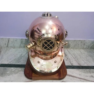 Casco de buceo de metal con acabado en cobre antiguo, diseño náutico de latón con acabado antiguo a precio de mayoreo. - Product Image 3