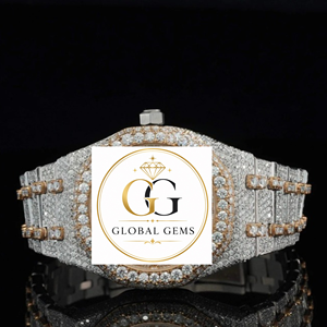 Montre en diamant Mossinate blanc glacé très demandée, avec bracelet en acier inoxydable, pour hommes et femmes, disponible au prix d'usine - Product Image 2