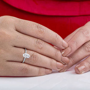 Bague en or 18 carats pour femme Lax Diore Jewels, diamant taille ovale certifié IGI, 1,810 carats, bijoux de luxe pour anniversaire, remise de diplôme - Product Image 1