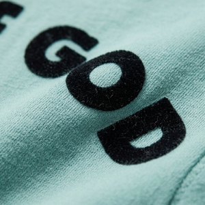 T-shirt en coton bleu clair surdimensionné avec impression de lettres sur le devant, style streetwear, col rond, manches courtes - Product Image 6