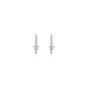 Boucles d'oreilles clous en argent 925 rhodié entièrement serties de diamants Moissanite pour fiançailles, mariage, anniversaire et cadeaux de fête - Product Image 4
