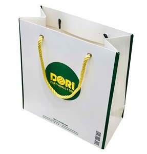 Wholesale Ivory Premium Gift Paper Bag 3-Layer Corrugated Customizable Self Erecting Convenient Handle Made Recycled <b>Materials</b> - Product Image 2
