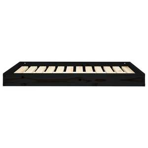 Lit pour chien en bois de pin massif durable, noir, 40,0 x 29,1 x 3,5 pouces, pour animaux de compagnie - Product Image 3