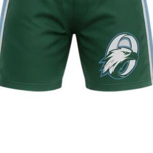 Men Olive <b>Green</b> Sublimated Ice Hockey Printed Shorts Polyester Drawstring Side Stripe Sports Shorts Performance Team Apparel - Product Image 4