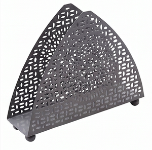 Porte-serviettes en fer avec finition grise, parfait pour la maison et les restaurants, pour l'affichage de papier absorbant et la décoration élégante de table. - Product Image 1