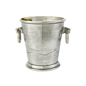 Enfriador de Vino de Aluminio Moderno con Acabado Plateado, Cubitera Metálica para Champán con Asa, Enfriador de Cerveza para Mesa de Bar - Product Image 3