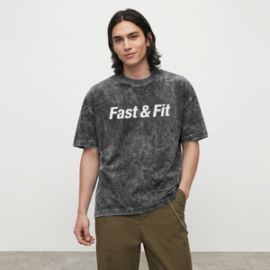 T-shirt décontracté personnalisé à manches courtes et coupe oversize pour homme, 100 % coton, imprimé, fabriqué au Pakistan, collection 2025 - Product Image 3