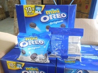 Mini biscuits Oreo en gros, sachets de 20,4 g, saveur vanille/chocolat, chocolat semi-doux, bon prix, 211A010 211A011, goût sucré, biscuit