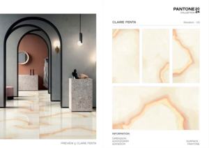 กระเบื้องพอร์ซเลนลายดีไซน์เนอร์ เคลือบสีแพนโทน ขนาด 60x120 ซม. 600x1200 มม. 24x48 นิ้ว สำหรับตกแต่งผนังและพื้นภายในอย่างมีสไตล์ - Product Image 3