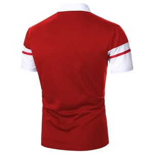 Polo homme haut de gamme à manches courtes en coton et élasthanne, tissu extensible confortable, coupe ajustée, décontracté - Product Image 4