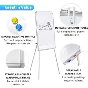 Pizarra Blanca de 36 x 24 Pulgadas con Trípode, Soporte de Atril Ajustable en Altura para Oficina, Hogar y Enseñanza en el Aula - Product Image 4