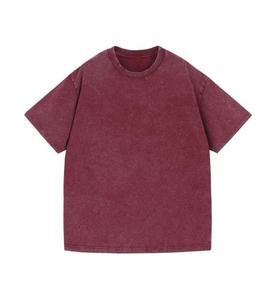 Camiseta Unisex de Algodón 100% de Estilo Vintage, Lavada con Ácido, Tejida, Informal, Desgastada, de Gran Tamaño, con Logotipo Personalizado - Product Image 3