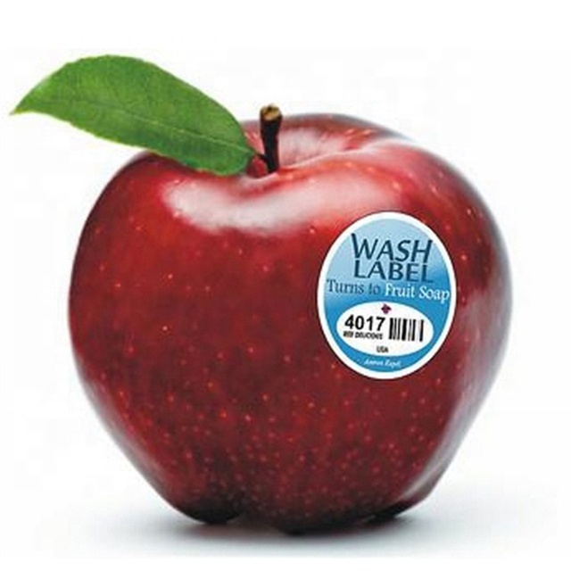 Small Fruit Logo Sticker for Apple Custom Roll & Die Cut Shape Adhesive Food Sticker Paper