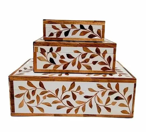 FAIZA CRAFT Indian Handmade Luxury Eco-Friendly Classic Jewelry Box for Women Plywood Resin Design Best Decorative Storage Boxes - Product Image 4