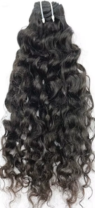 ผมต่อ Genius Remy Indian Temple Hair Extensions ผมอินเดียใต้แบบดิบ หยิกฟู ฟอกสีแล้ว แบบเย็บสองชั้น ซิงเกิลดรอน ผมธรรมชาติ - Product Image 4