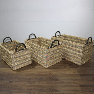 Panier de rangement en osier artificiel en forme de citrouille avec couvercles, Artex Dong Thap Factory, SD7359A, flexible et multifonctionnel - Product Image 1