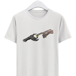 T-shirt personnalisé brodé, motif mains artistiques, coupe oversize unisexe, streetwear, coton de haute qualité, mode décontractée, usine OEM ODM - Product Image 2